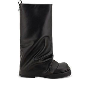 The Attico Pull-On Black Boots With Square Toe - NWT